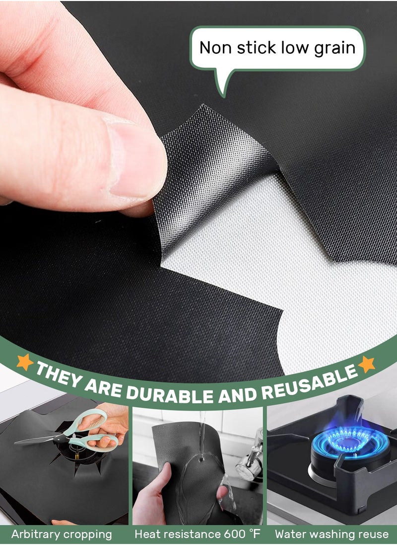 HomarKet 3Pcs Stove Protector for Gas Range, Washable Reusable Stove Top Covers, Heat Resistant Gas Stove liners, Stove Burner Covers for Gas Stove Top  - Image 5
