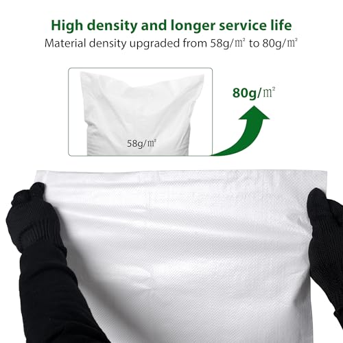 Baypify 12 Pack Heavy Duty Sand Bags, (20" X 30"), Used for Flooding, Builders, Garden Waste, Grain Storage and Cargo Handling (12) - Image 3