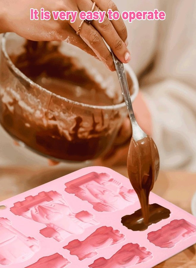 xinxingin 9 Cavity Chocolate Mould, Car Shape Cake Mould for Baking, Flexible Car Mold for Jello, Ice Cubes, Baked Goods, Pink - Image 5