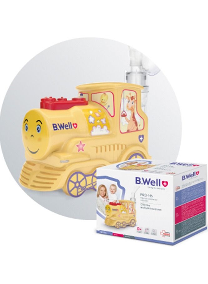 B.Well PRO-115 Medical Compressor Toy Train Nebulizer with Adult & Child Masks - Image 1