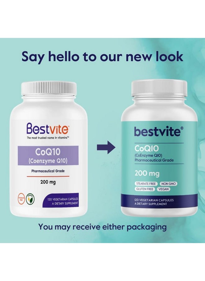 BESTVITE BESTVITE CoQ10 200mg (120 Vegetarian Capsules) Naturally Fermented - No Stearates - Vegan - Gluten Free - Non GMO  - Image 3