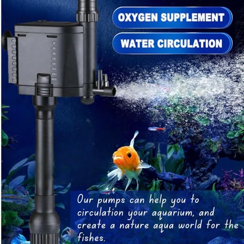 VAYINATO RS Electrical RS-580P 10W 3-in-1 Submersible Power Head Filter Motor | 900L/H Water Circulation, Filtration & Oxygenation for Imported Fish Tanks - Image 5