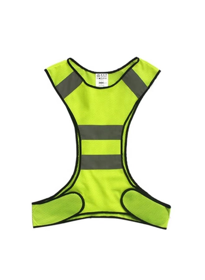 سترة أمان عاكسة للبالغين، أصفر فلوري، مقاس XXL لأكثر من 165 سم، سترة عالية الرؤية للجري الليلي، ركوب الدراجات، المشي والأنشطة الخارجية، خفيفة الوزن وقابلة للتعديل - Image 2