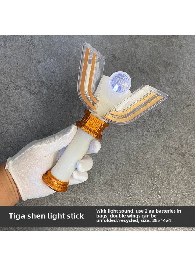 Rob Altman Transformation Toy Degas Chest Lamp God Light Stick Zeta Sublimator Teriga Full Suit Boy-Color:Tiga Touch Sensor White Light Helmet  - Image 5