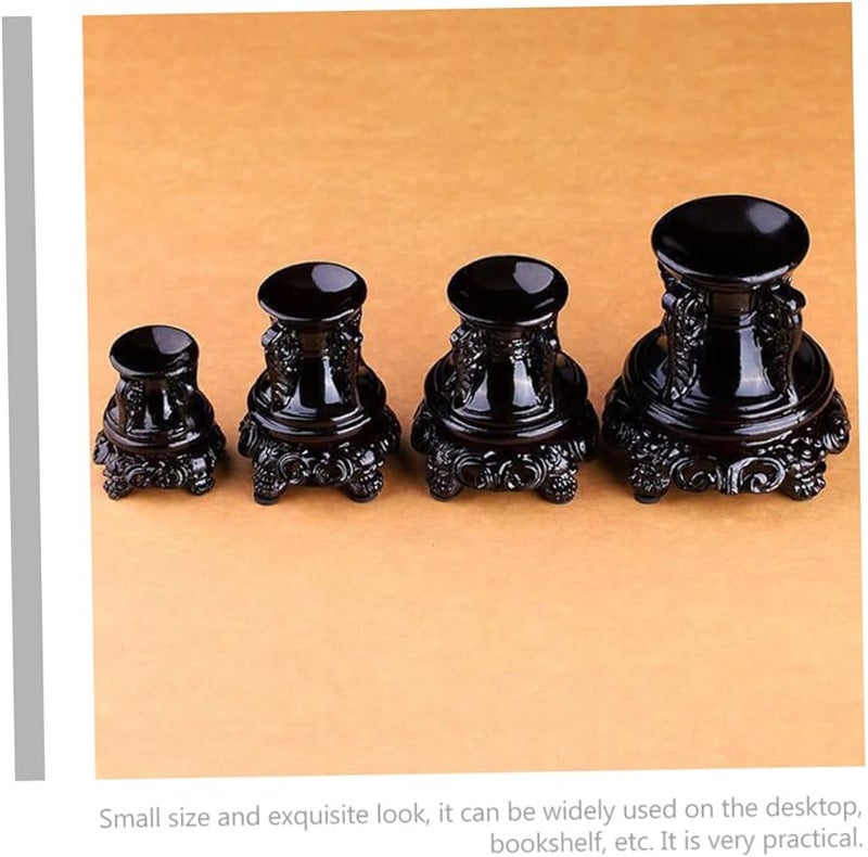 حامل عرض كرة الكريستال الراتنج الأنيق تصميم منزلق قاعدة دائرية ديكور المنزل - Image 4