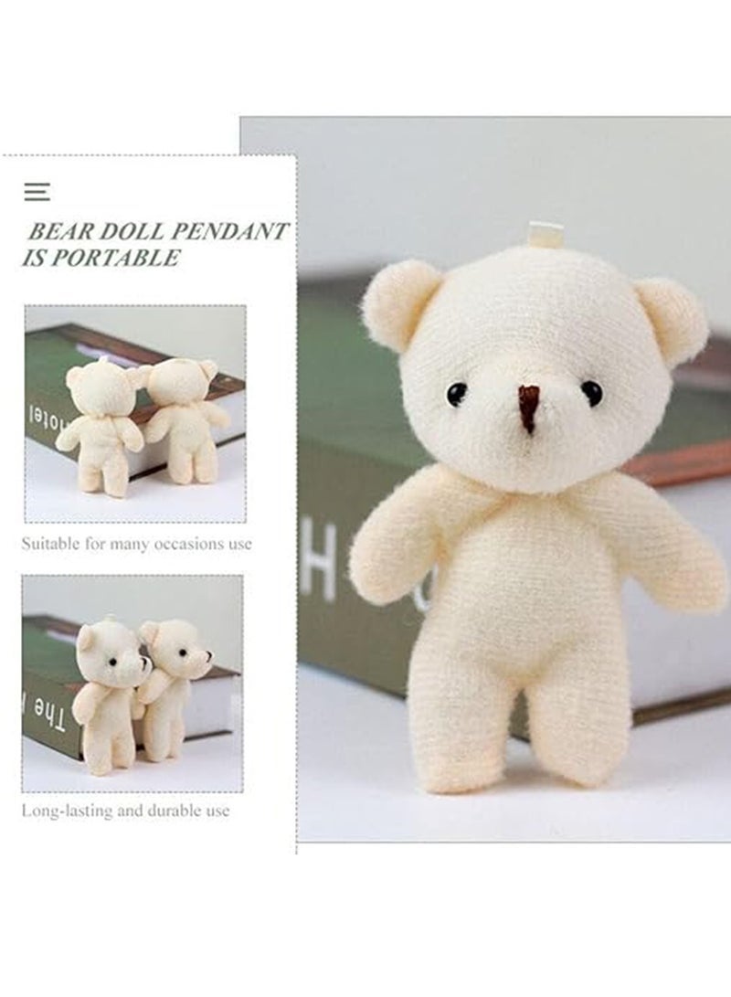 كابتن تيك Teddies Bears Pendant, Mini Plush Bear Toy Small Plush Doll Bears Stuffed Animal Toys for Keychain Craft DIY Accessory Birthday Gifts Party Favors Supplies 12Pcs - Image 5