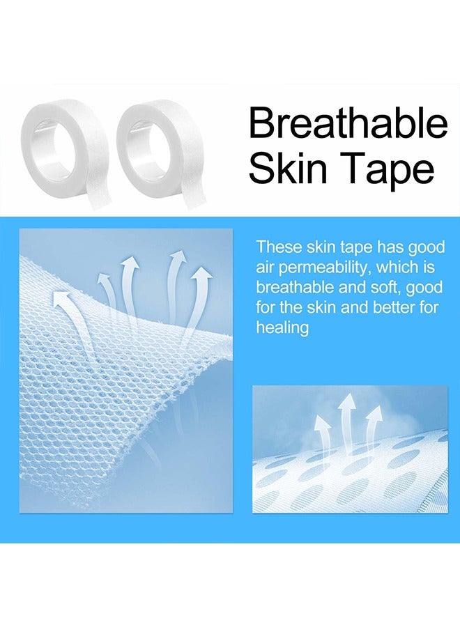 9 Rolls Flexible White Tape Breathable Nose Tape，Micropore Tape, Paper tape medical, Self Adhesive First Aid Bandages for Wound Injuries Swelling - Image 2