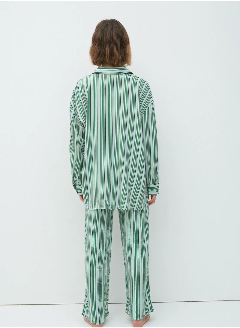 UNDIZ Striped Wide Leg Pyjama