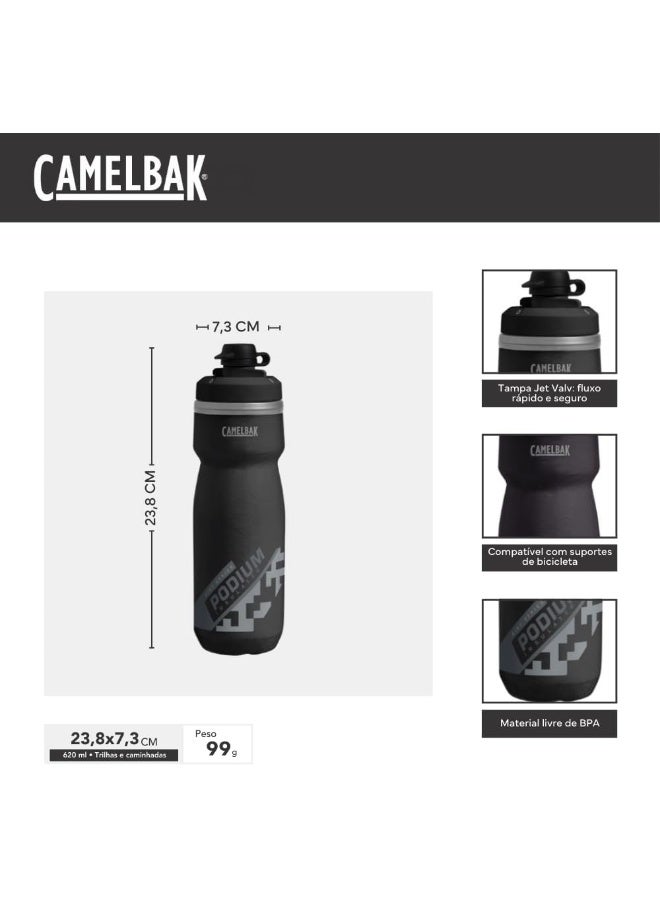 كاميلباك قارورة ماء معزولة كاملباك بوديوم ديرت سيريز للدراجات الجبلية – 21 أونصة، أسود - Image 3