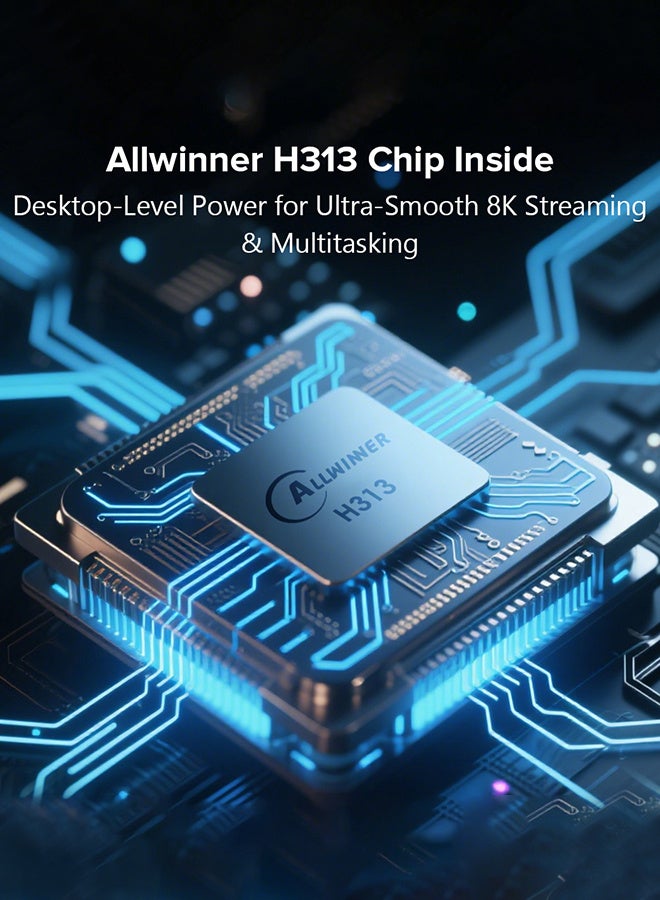 تلفزيون صندوق تلفزيون أندرويد 14.0 مقبس تلفزيون مع علبة ألعاب 2.4G 5G واي فاي مزدوج بلوتوث 5.0 H.265 مشغل وسائط ذكي 8K UHD - Image 3