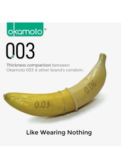 OKAMOTO Okamoto Condom | Ultra Thin Condoms for Men | Thinnest Premium Japanese Condoms | Made In Japan | 0.03 mm thin | 003 Platinum (Pack of 1)  - Image 3