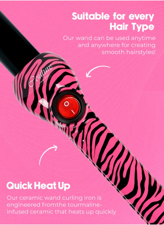 Couture Hair Pro - Curler 25 Mm Pink Flower Premium Salon Quality - Image 1