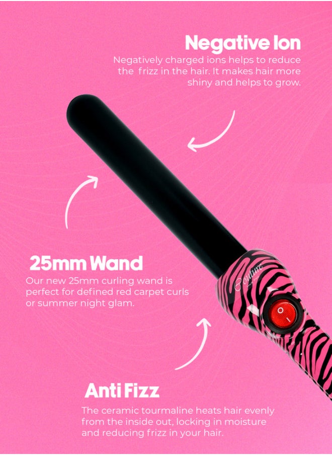 Couture Hair Pro - Curler 25 Mm Pink Flower Premium Salon Quality - Image 1