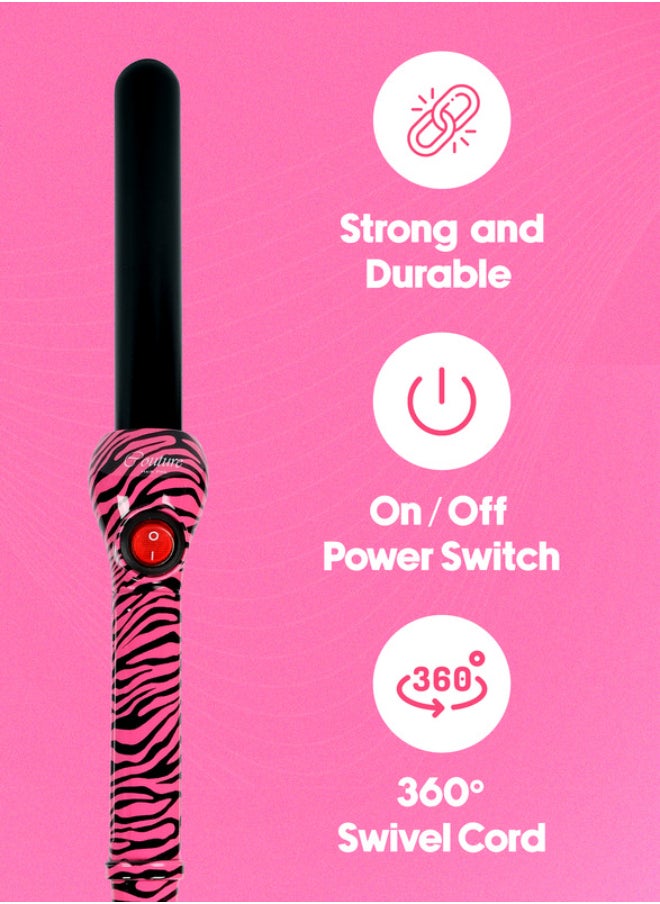 Couture Hair Pro - Curler 25 Mm Pink Flower Premium Salon Quality - Image 1