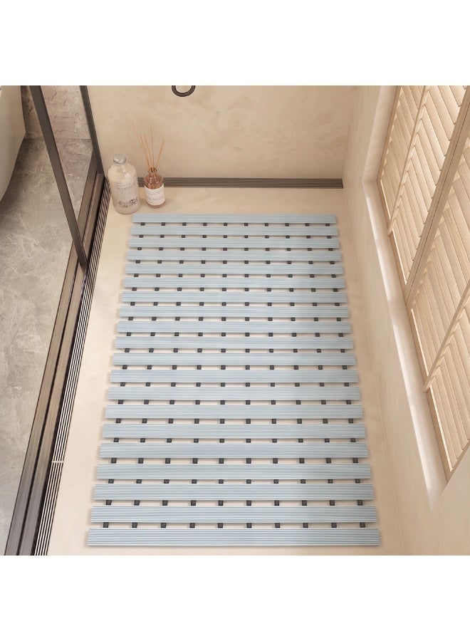 DEXI Bathtub Mat Non Slip, 61 x 89 cm Bath Tub Floor Mats, Textured Bathroom Bathmat, Drain Holes, Washable, Easy Dry, Grey - Image 2