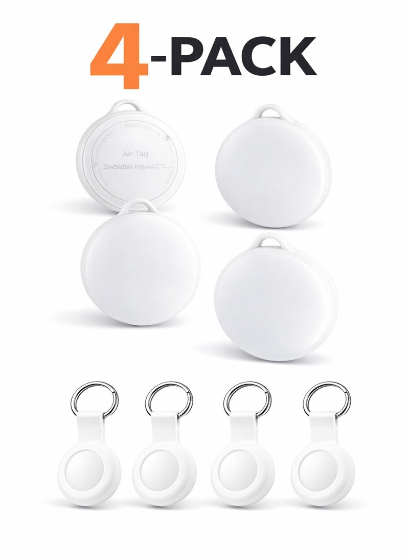 FONVOI 2026 New Apple Find My Compatible Air Tag 4-Pack with 4 Protective Cases (iOS Only), Bluetooth Item Tracker with Replaceable Battery for Keys, Bags, Wallets, Luggage & Pets - Image 1