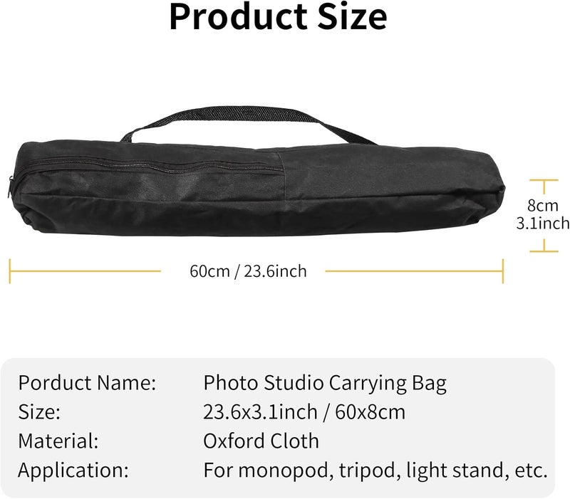 Meking 23.6in Carrying Case Bag with Strap for Light Stand Tripod Monopod Photography Photo Studio - Image 4