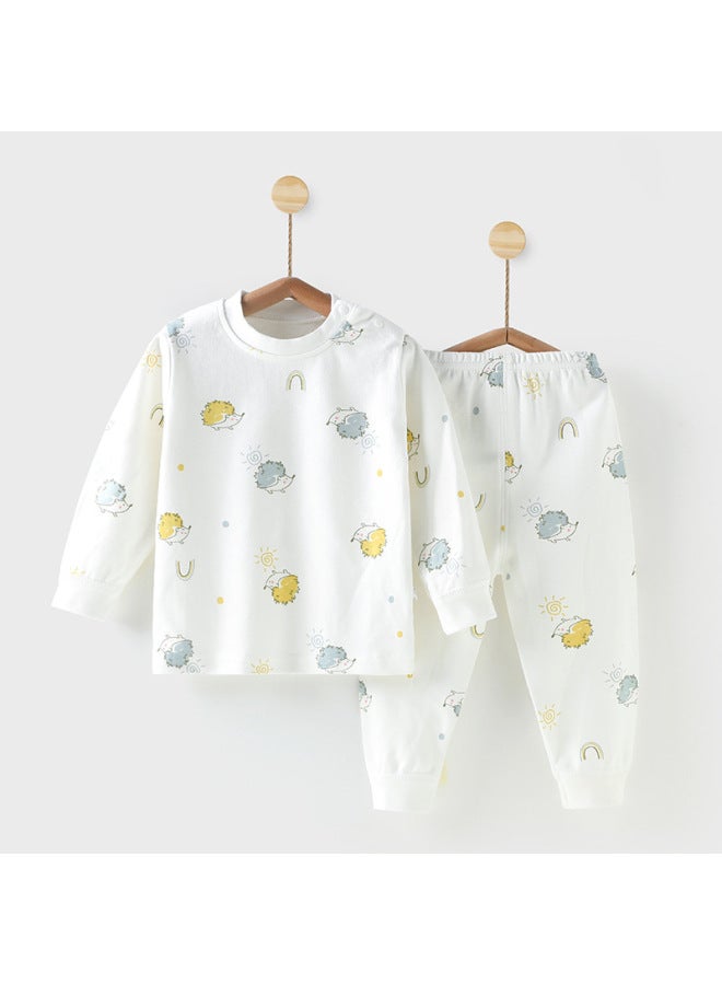Autumn And Winter Men's And Women's Baby Autumn Clothes Long Pants Suit Baby Underwear Pure Cotton Newborn Children's Homewear Delivery