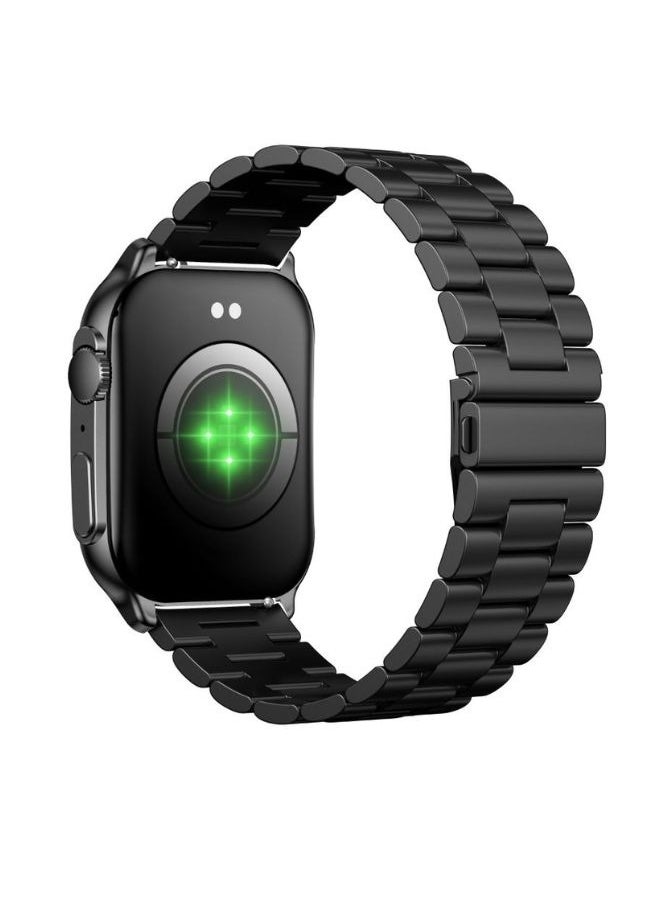 IQ TOUCH Active S11 Pro Curved Screen Smart Watch, 2.01" Super Retina AMOLED, Wireless Calling, Stainless Steel Strap, IP68 Waterproof, 7-Day Battery, 100+ Sports Modes, 24/7 Health Tracking  - Image 3