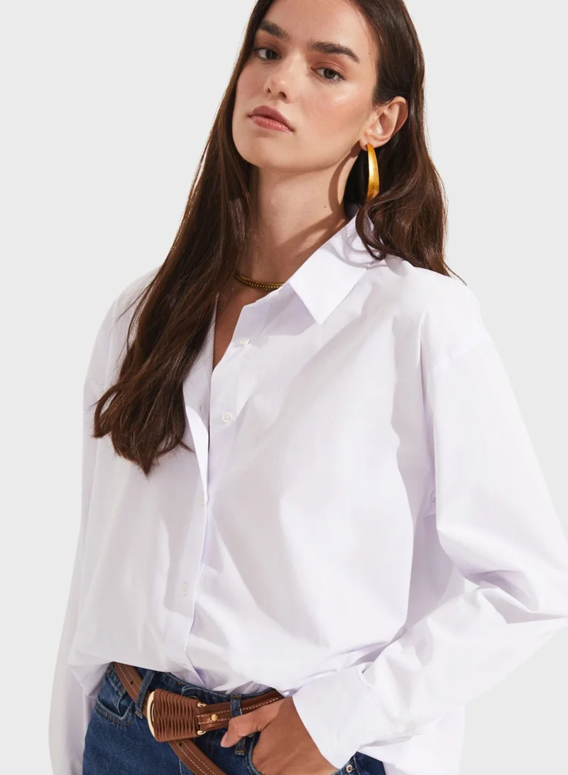 JUNE Oversized Button Down Shirt