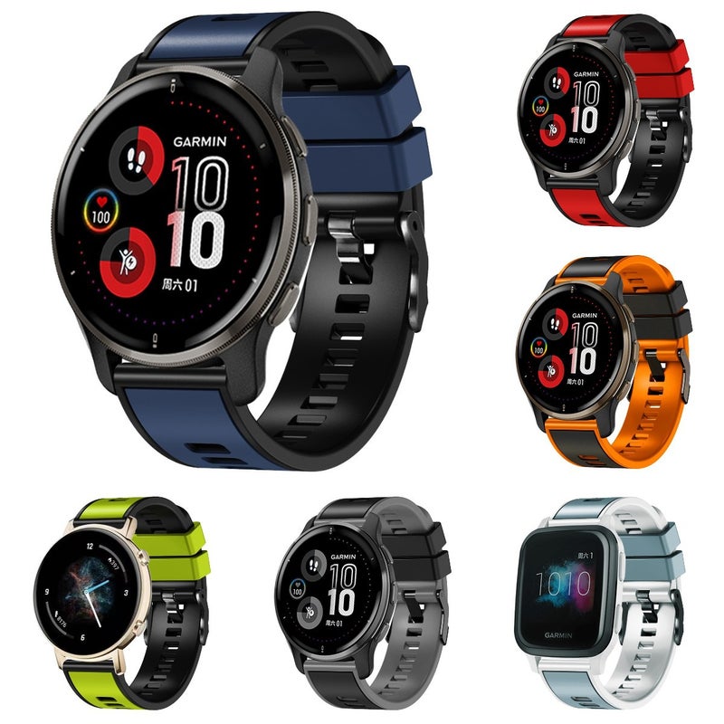 Suitable For Samsung Watch4 Strap 5Pro Watch Silicone Two-Tone Wristband For Men And Women 2022 Multi-Color Options Smart - Image 2