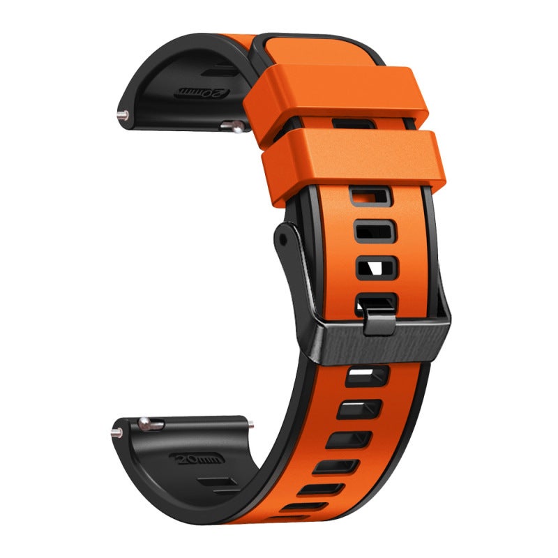 Suitable For Samsung Watch4 Strap 5Pro Watch Silicone Two-Tone Wristband For Men And Women 2022 Multi-Color Options Smart - Image 1