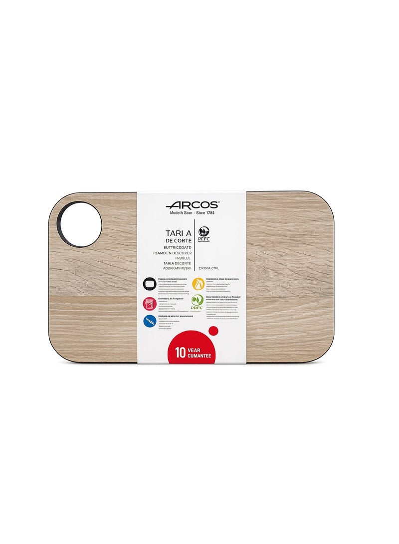 Arcos Wood Cutting Board 240x140mm Compact Rectangular Kitchen Board - Image 1