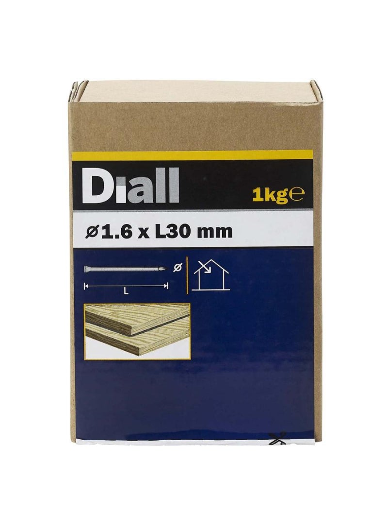 Carbon Steel Lost Head Nail Pack 1.6 X 30 Mm 1 Kg