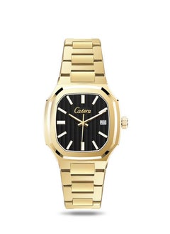 Catera Men's steel watch from Catera, gold with a black dial 