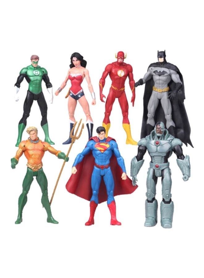 NIBEMINENT 7-Piece Justice League Bendable Figure Playset 8inch - Image 1