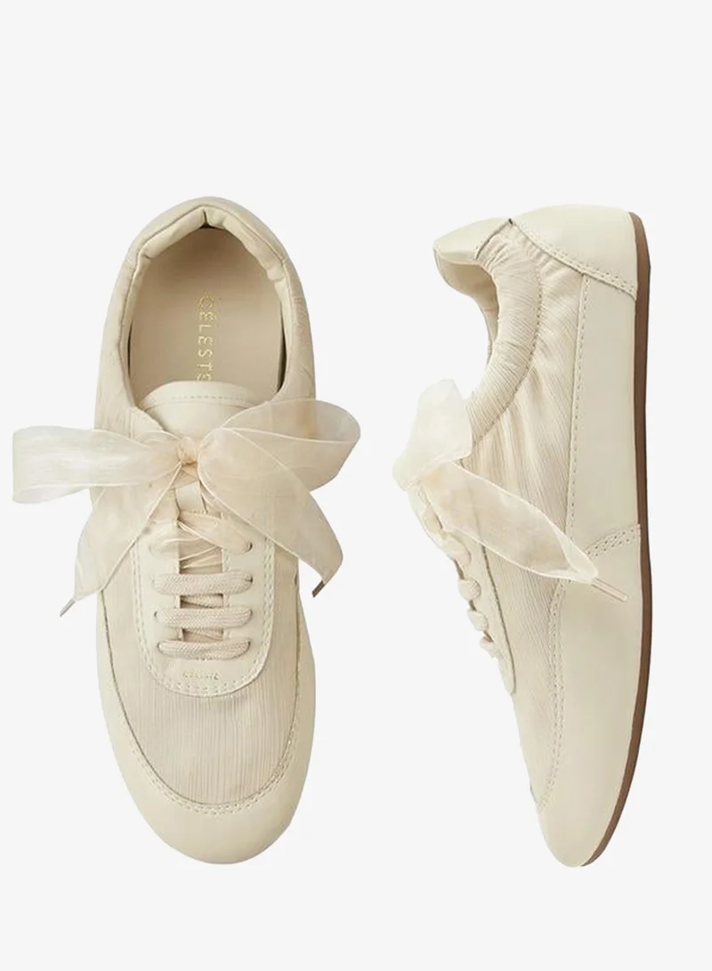 Celeste Women's Bow Accent Lace-Up Sneakers