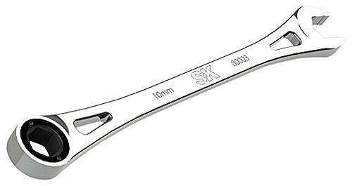 SK Tools USA 10MM 6 Point XFrame Combination Ratcheting Wrench 80003