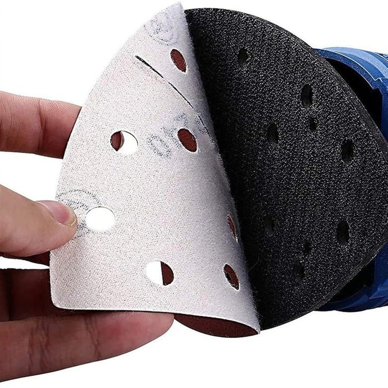 10Pc Mouse Detail Sander Sandpaper 11 Holes Triangular Sanding Paper for Multi Sander 160A Detail Palm 40-2000 Grits(150) - Image 4