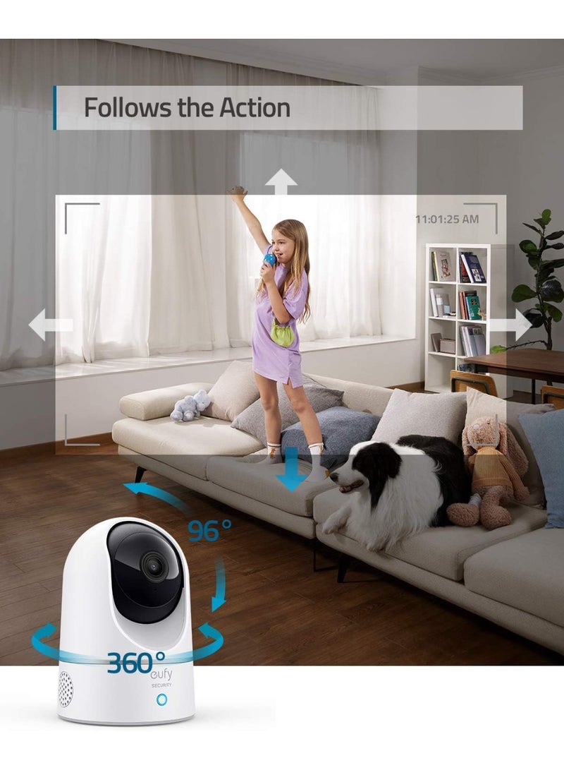 eufy Security Indoor Cam E220, Camera for home Security, Pan & Tilt, Dog/Pet Camera, 2K Wi-Fi Plug-in, Motion Tracking, Motion Only Alerts, Night Vision, HomeBase 3 Compatible, Voice Assistant Support - Image 4