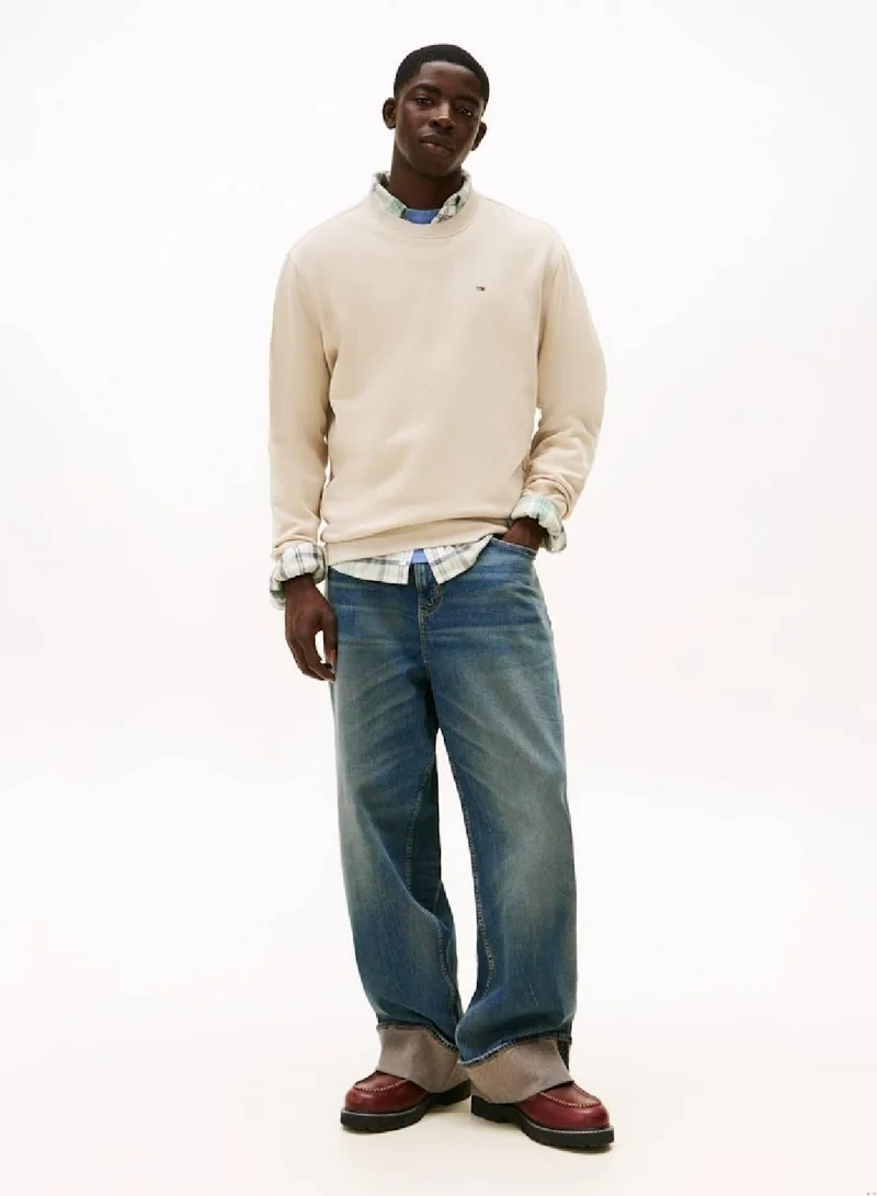 TOMMY JEANS Gulf Sand Brushed Fleece Sweatshirt for Men | Best Price UAE