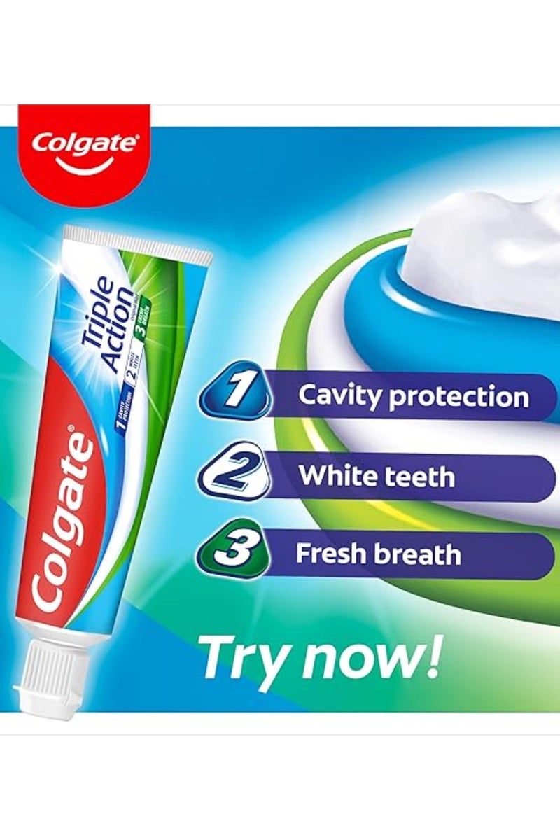 Colgate Colgate Fluoride Toothpaste Triple Action Vraie Menthe-125Ml  - Image 3