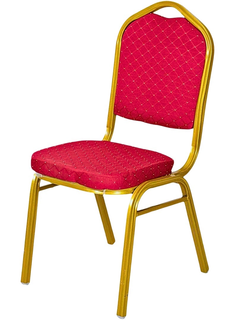 MOMENT MOMENT Premium Red Banqueting Chairs with a gold frame Comfortable Banquet Chair Molded seated Cushion with high density foam Luxury Versatile Furniture  - Image 5