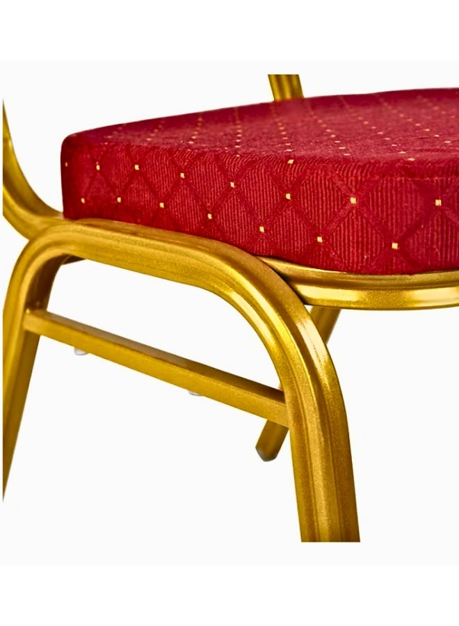 MOMENT MOMENT Premium Red Banqueting Chairs with a gold frame Comfortable Banquet Chair Molded seated Cushion with high density foam Luxury Versatile Furniture  - Image 2