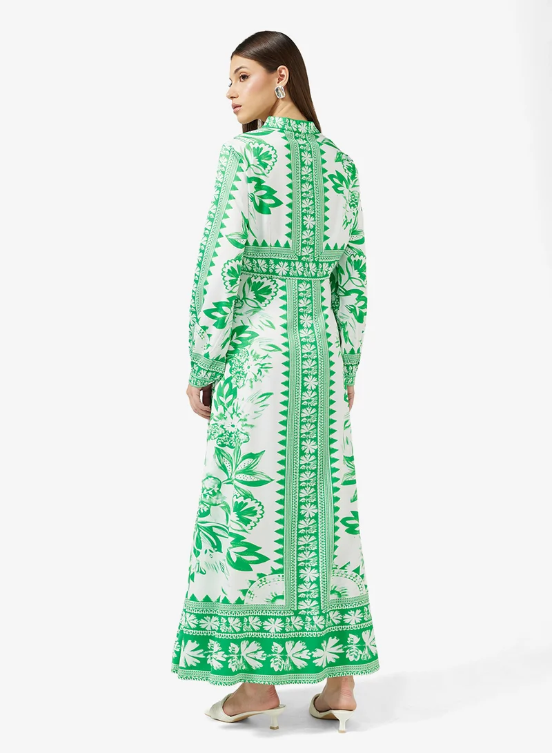 ELLA Monotonal Print Dress