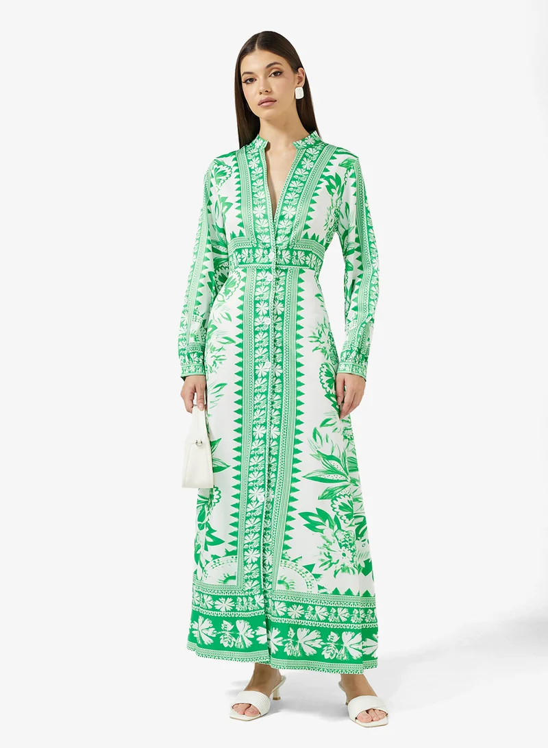 ELLA Monotonal Print Dress