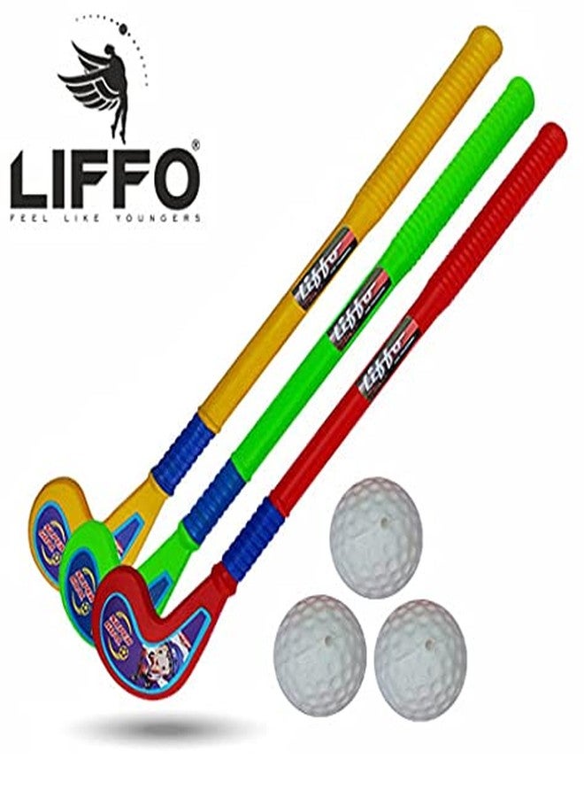 Liffo طقم هوكي للأطفال، 3 عصي هوكي و3 كرات (من 3 إلى 6 سنوات) - طقم من 3 قطع - Image 4
