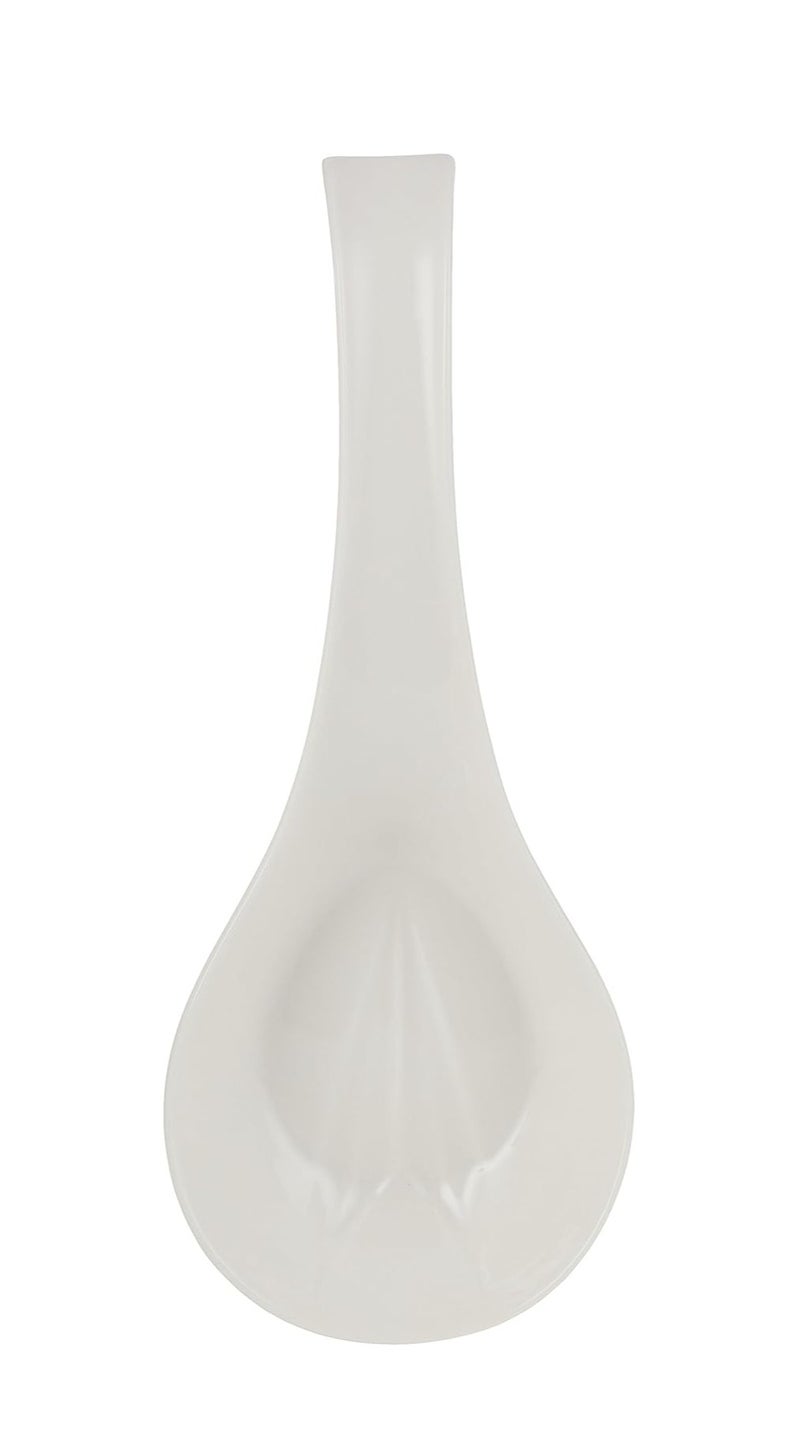 Shallow Bone China Spoon Rest with Bamboo Stand 23x10x5Cm - Image 4