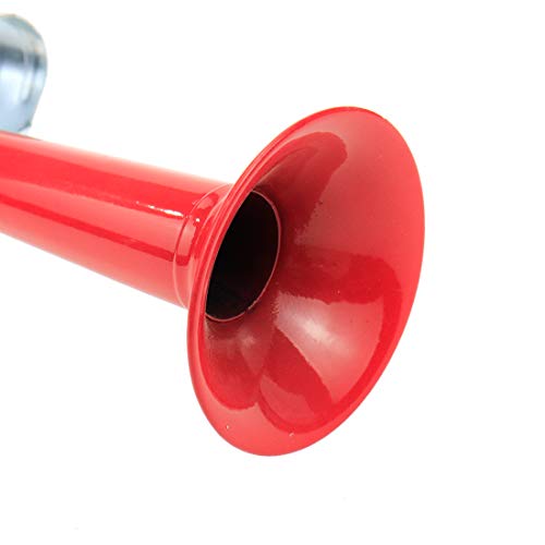 Modengzhe Bike Bugle Horn Retro Clown Horn Metal Air Horn with Squeeze Bulb for Bicycle Golf Cart, Red - Image 5