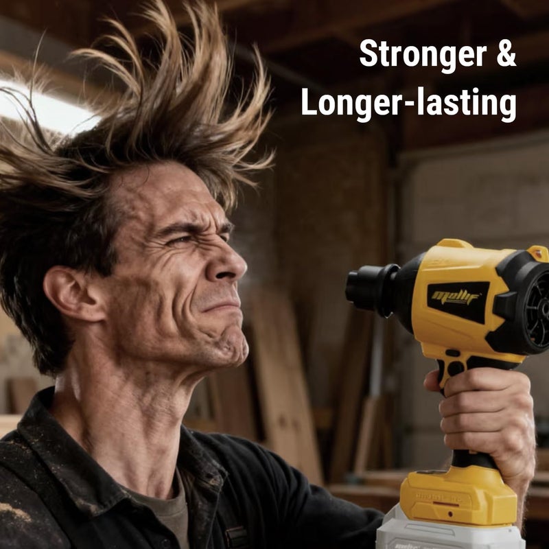 Mellif Cordless Compressed Air Duster Compatible with DeWalt 20V MAX Battery (Tool Only), 4-in-1 Portable Blower Inflator Vacuum Deflator, 360MPH, 51,000 RPM Brushless Motor, 3-Speed for PC Cleaning, Air Bed - Image 5