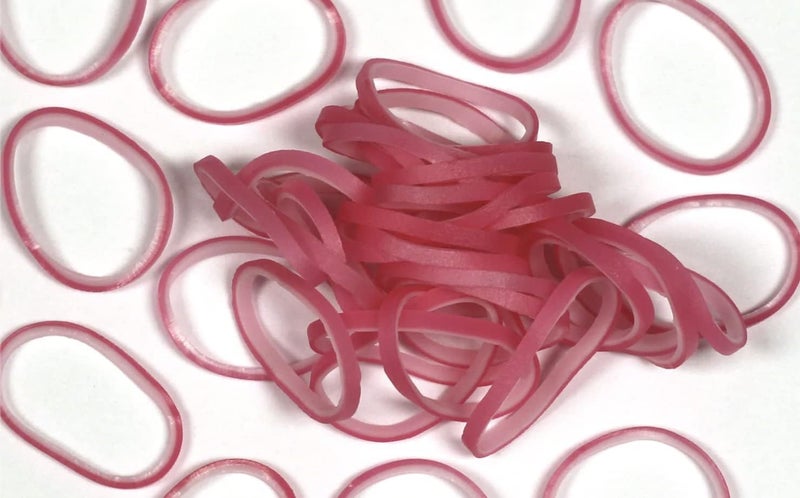 مجموعة أشرطة مطاطية بلون وردي شديد الحيوية من Rainbow Loom مع 24 مشبك من نوع C (عدد 600)