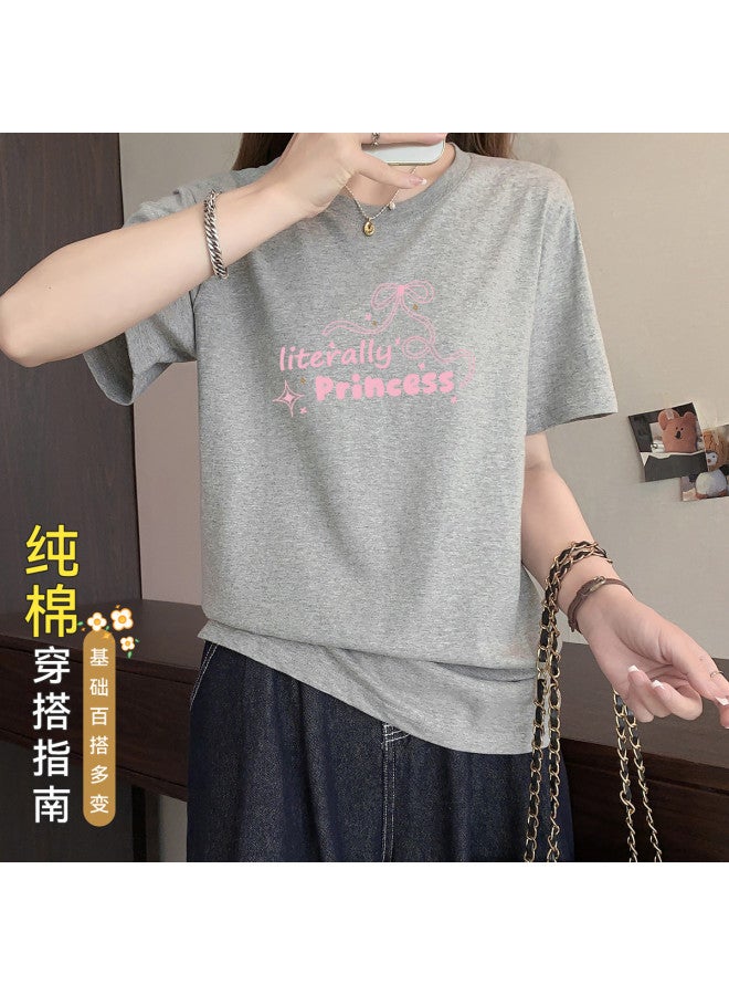 Your Sun Women'S Cotton T-Shirt Short Sleeve Top Loose Fit Printed Casual Shirt For Women - Image 3