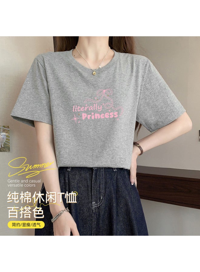 Your Sun Women'S Cotton T-Shirt Short Sleeve Top Loose Fit Printed Casual Shirt For Women - Image 2