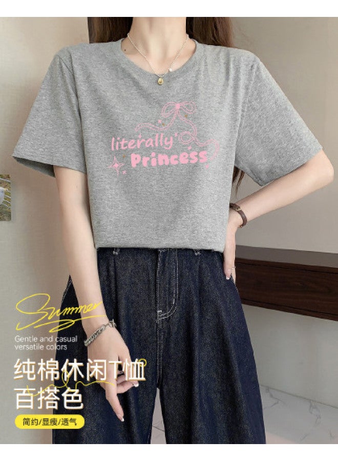Your Sun Women'S Cotton T-Shirt Short Sleeve Top Loose Fit Printed Casual Shirt For Women - Image 1