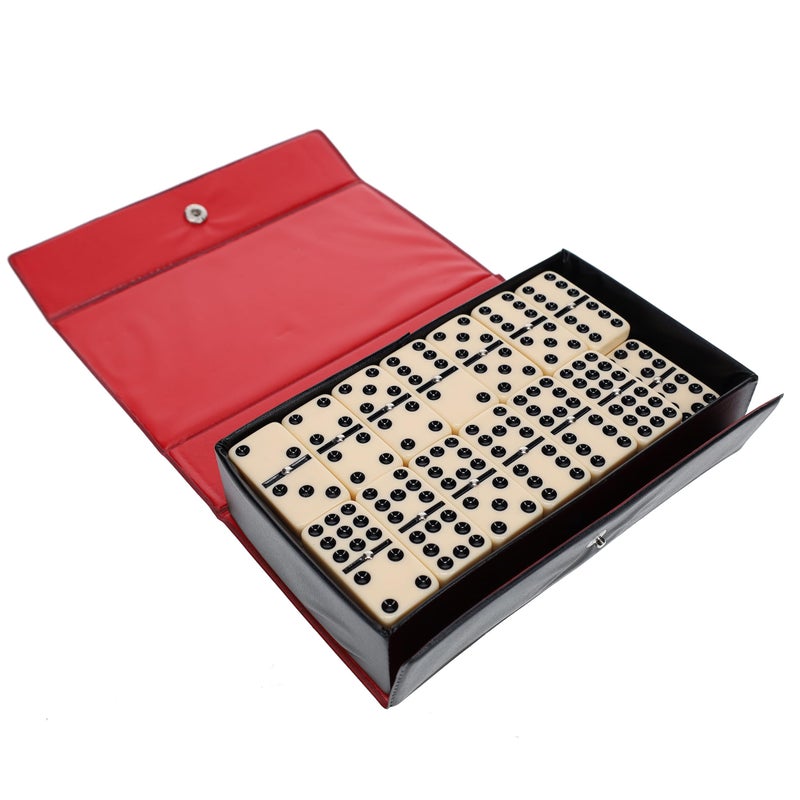 WE Games Double Nine Dominoes with Spinners - Premium Ivory Tiles, Ideal Size, Classic Family and Adult Board Game - Image 2