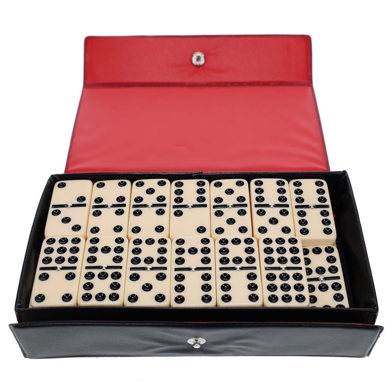WE Games Double Nine Dominoes with Spinners - Premium Ivory Tiles, Ideal Size, Classic Family and Adult Board Game - Image 1